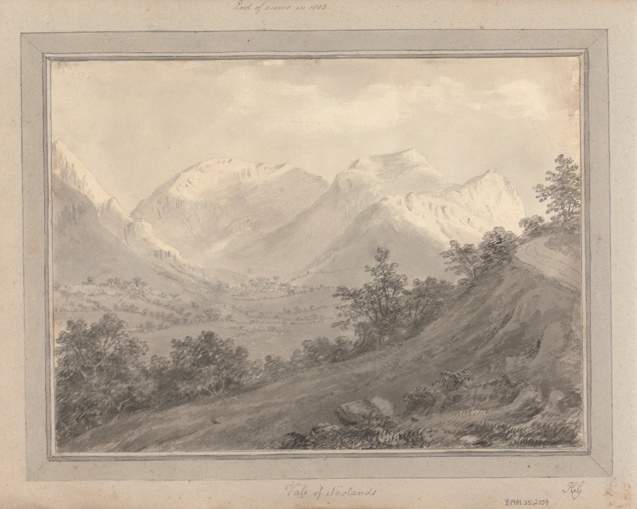 Utsikt i England, Skottland og Wales; Tur i Skottland: Vale of Newlands, AG av Amos Green
