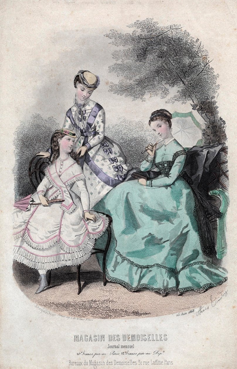 Fransk moteblad "Magasin des Demoiselles", Paris, 25. juni av Anais Toudouze