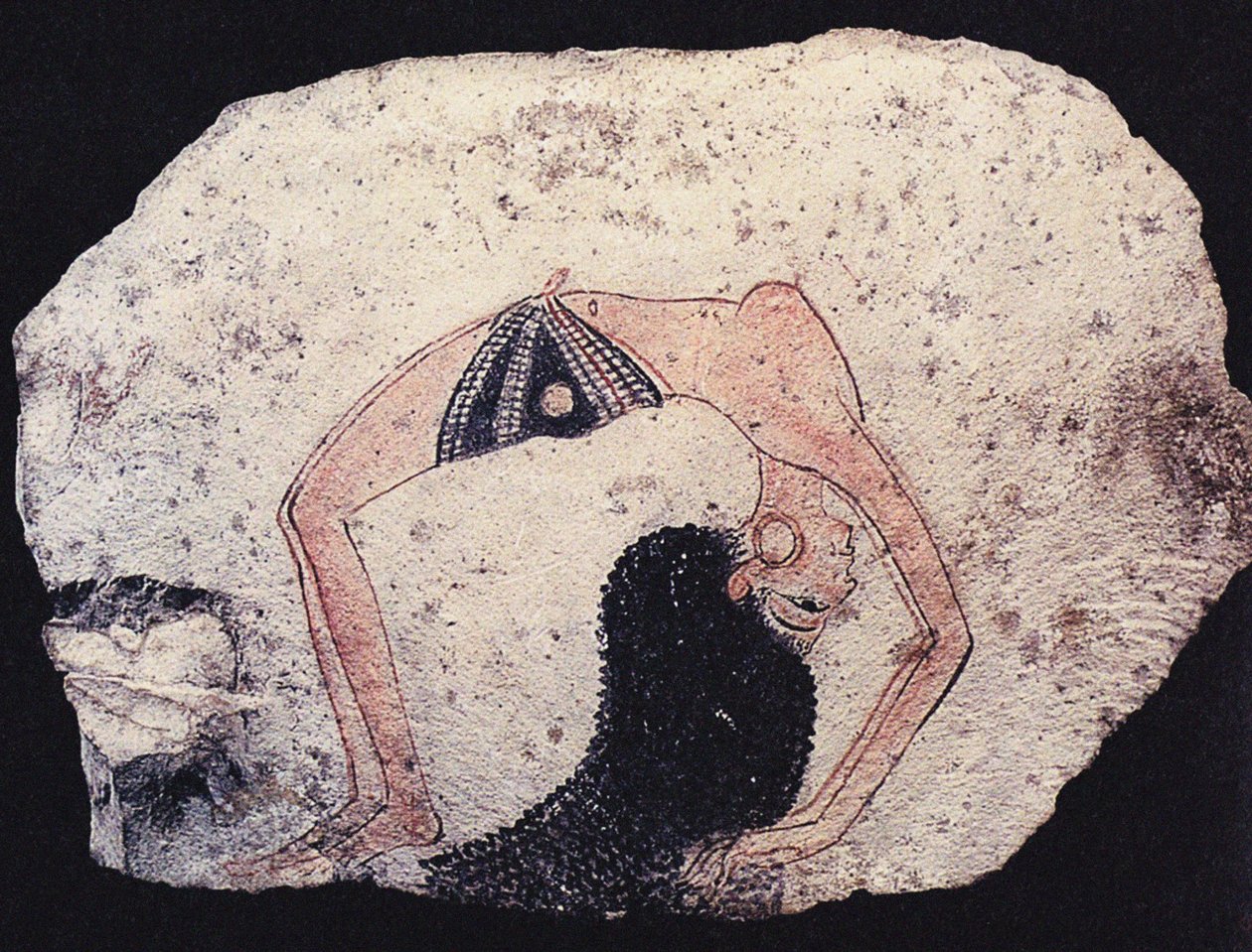 Ostracon med dansende jente, ca 1200 f.Kr av Ancient Egypt