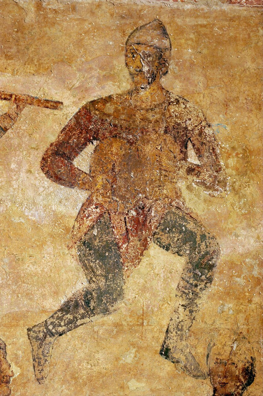 Musikere og akrobater detaljer av Ancient Russian frescos