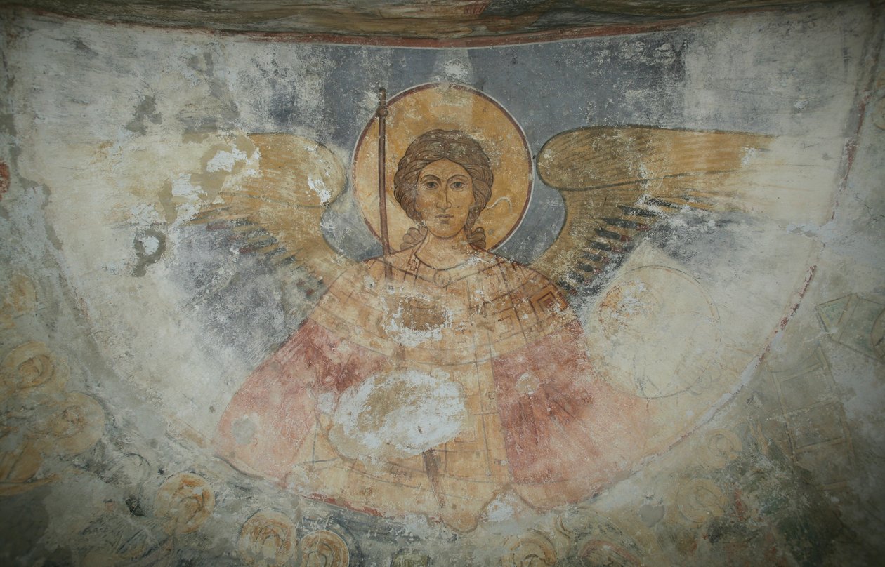 Erkeengelen Mikael, 1100-tallet av Ancient Russian frescos