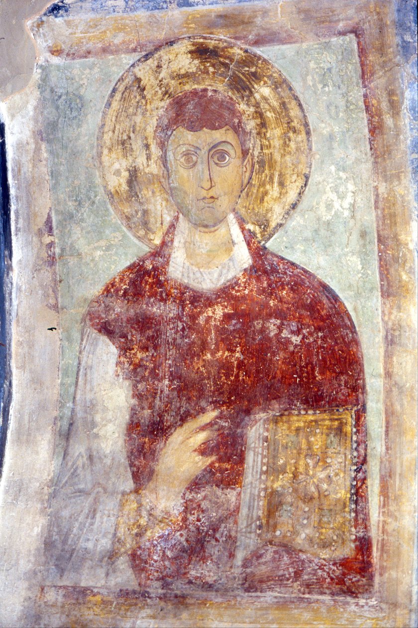 Saint Pantaleon Panteleimon av Ancient Russian frescos