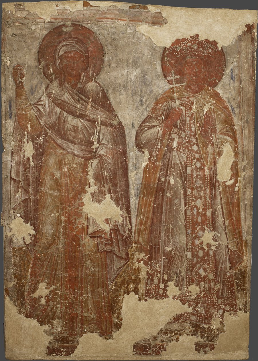 De hellige martyrer, 1300-tallet av Ancient Russian frescos