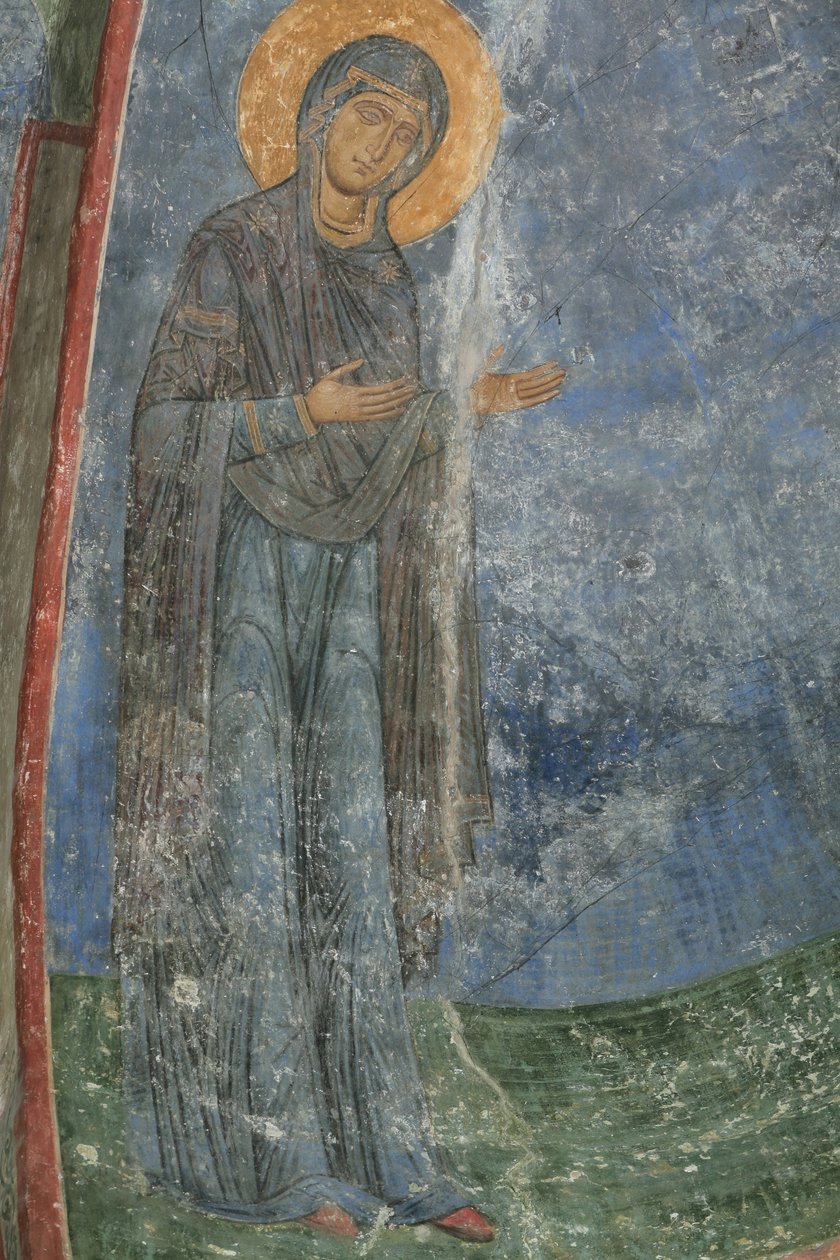 Jomfruen, 1100-tallet av Ancient Russian frescos