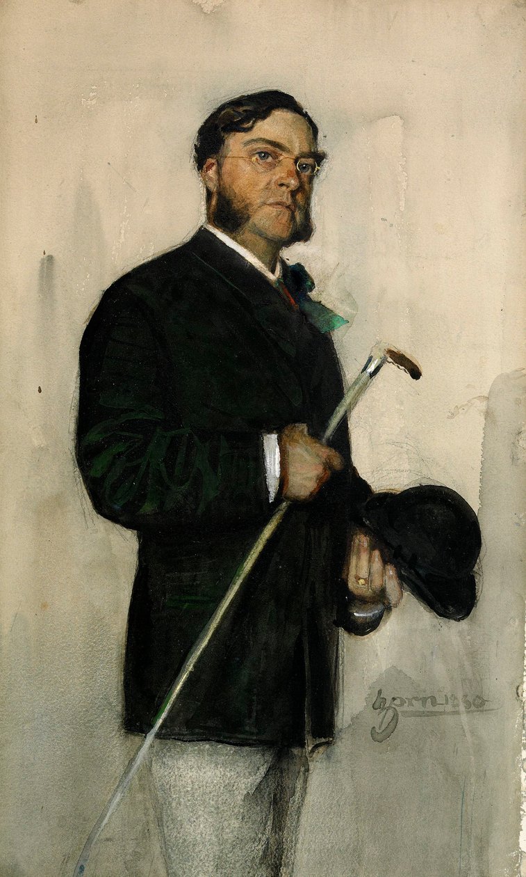 Bankmann Ludvig Arosenius av Anders Leonard Zorn