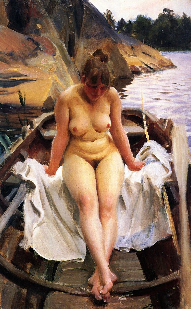 I Werners robåt av Anders Leonard Zorn