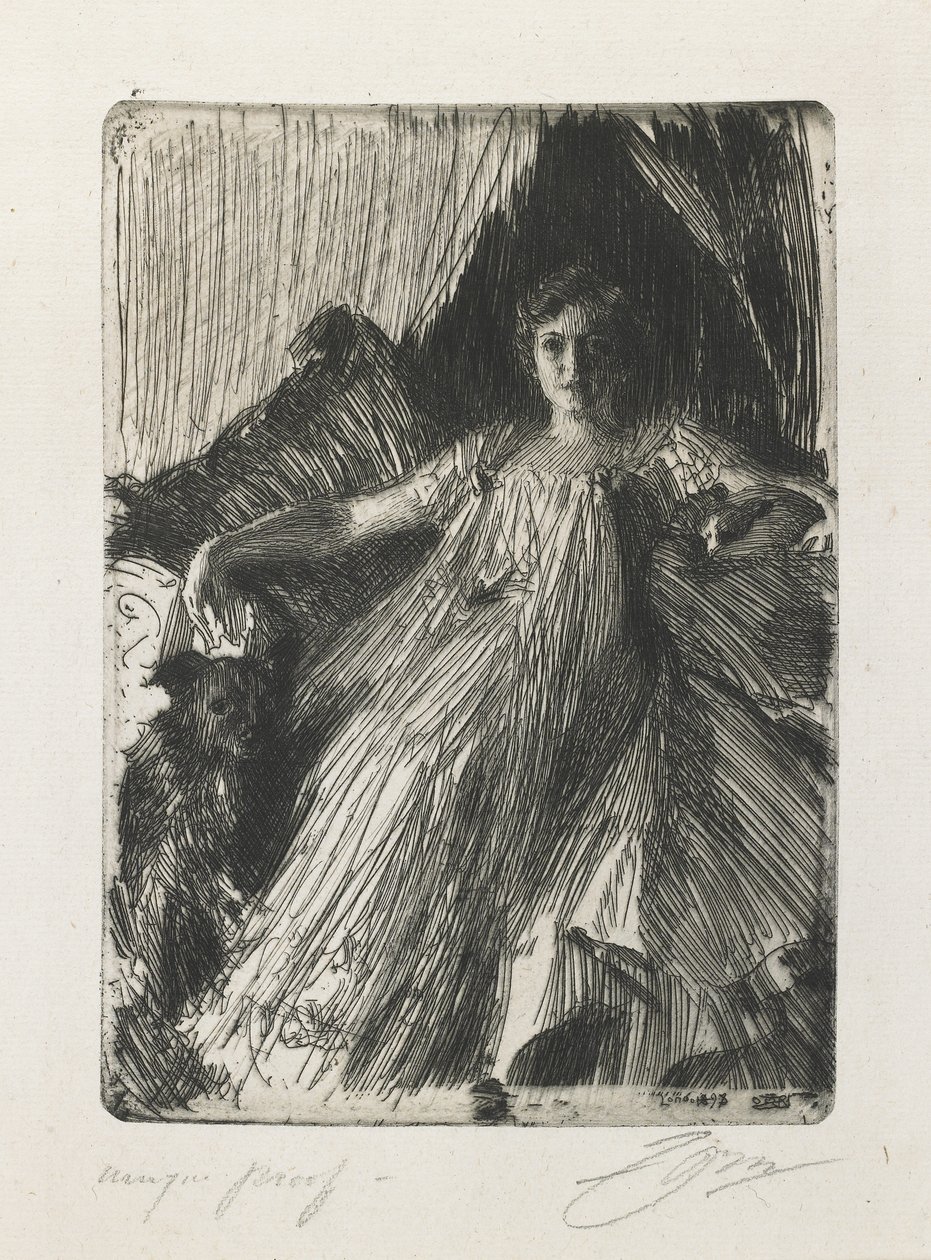 Maud Cassel (Mrs. Ashley), 1898 av Anders Leonard Zorn