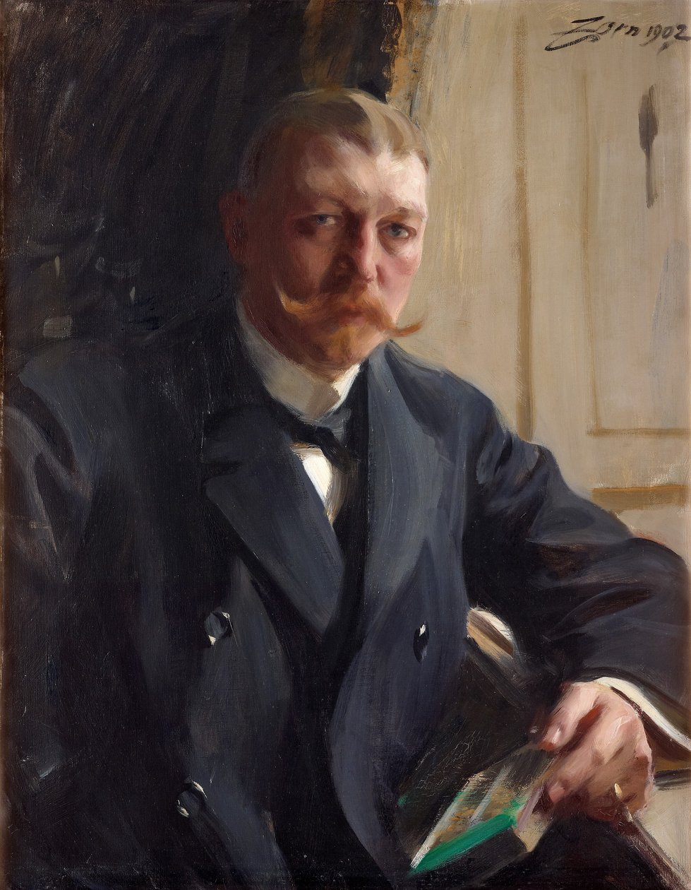 Portrett av Zorns-vennen, den tyskfødte bryggeren og industrimennene Franz Heiss av Anders Leonard Zorn