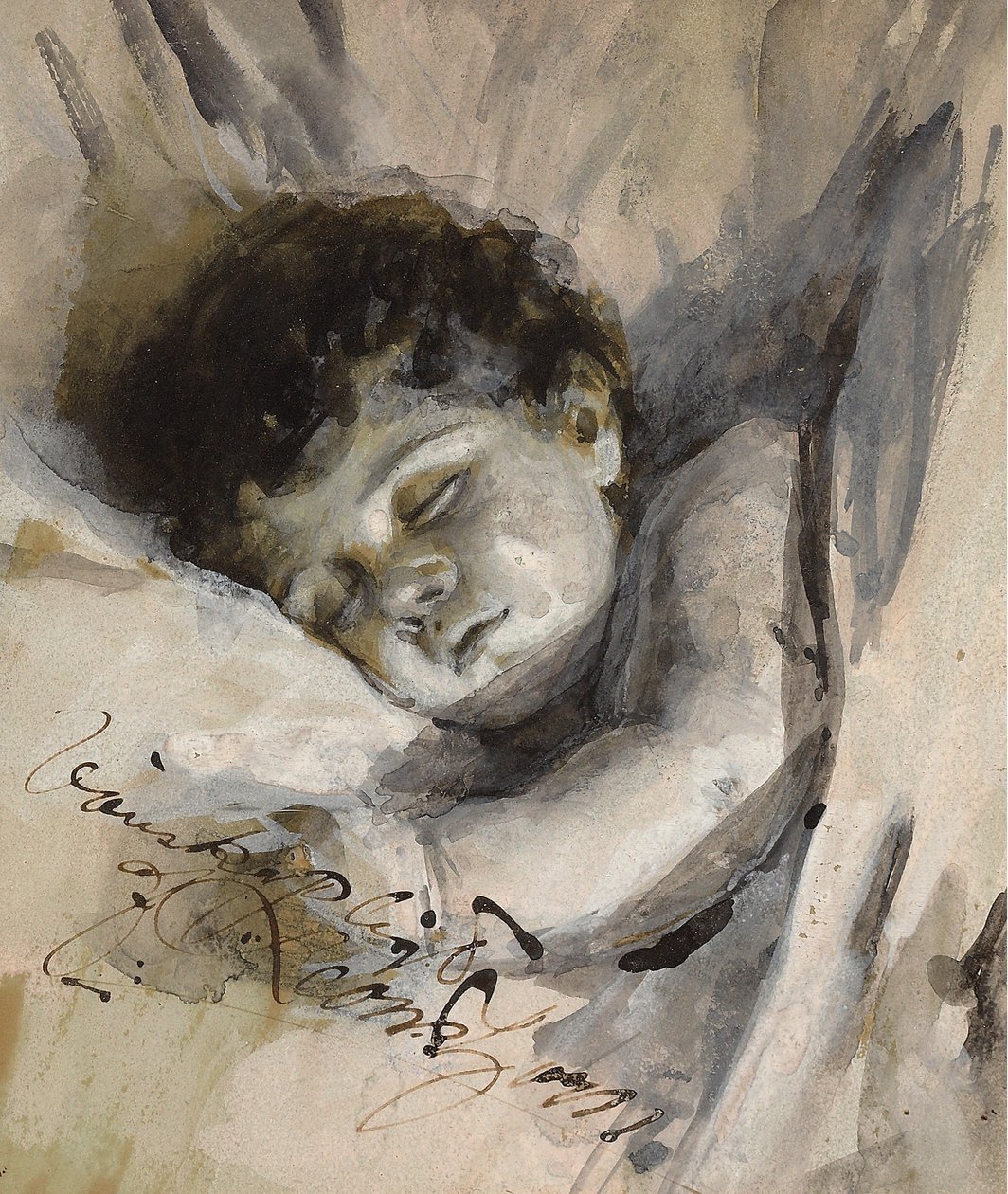 Sovende barn av Anders Leonard Zorn