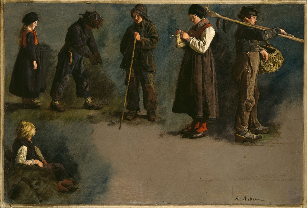 Figurstudier av Anders Askevold