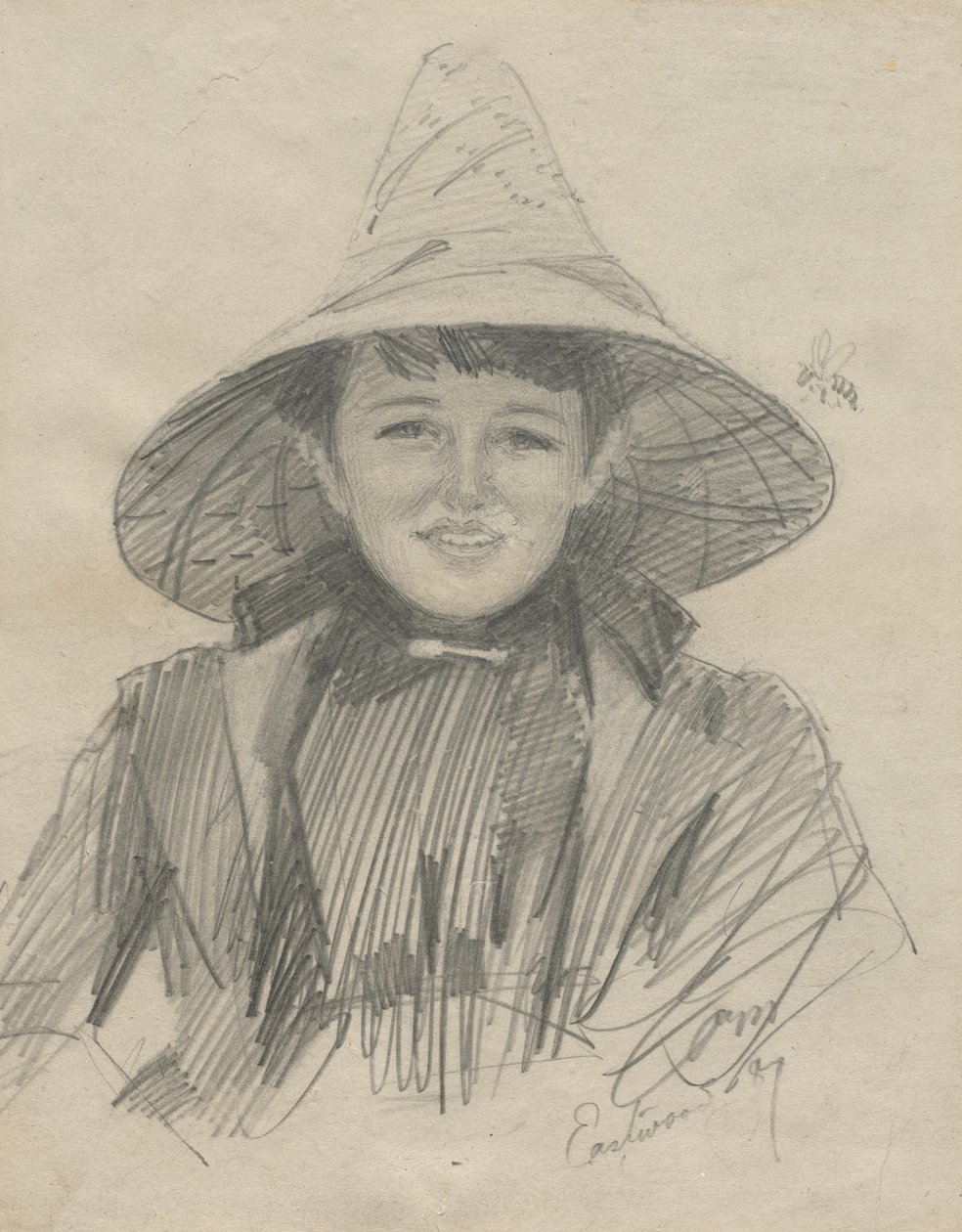 Ada Lymon Woman in a Large Hat, 1887. av Anders Leonard Zorn
