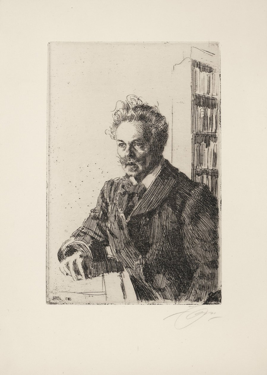 August Strindberg, 1910 av Anders Leonard Zorn