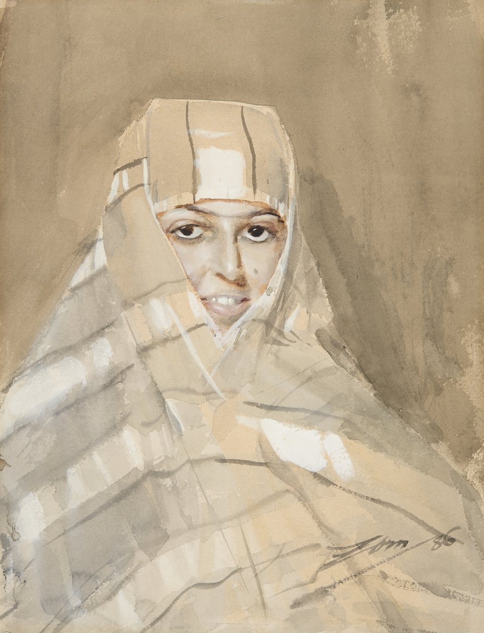 Beduin jente, 1886 av Anders Leonard Zorn