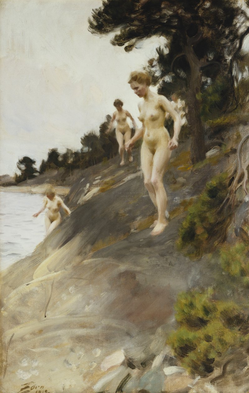 Skremt; Skramda, 1912 av Anders Leonard Zorn