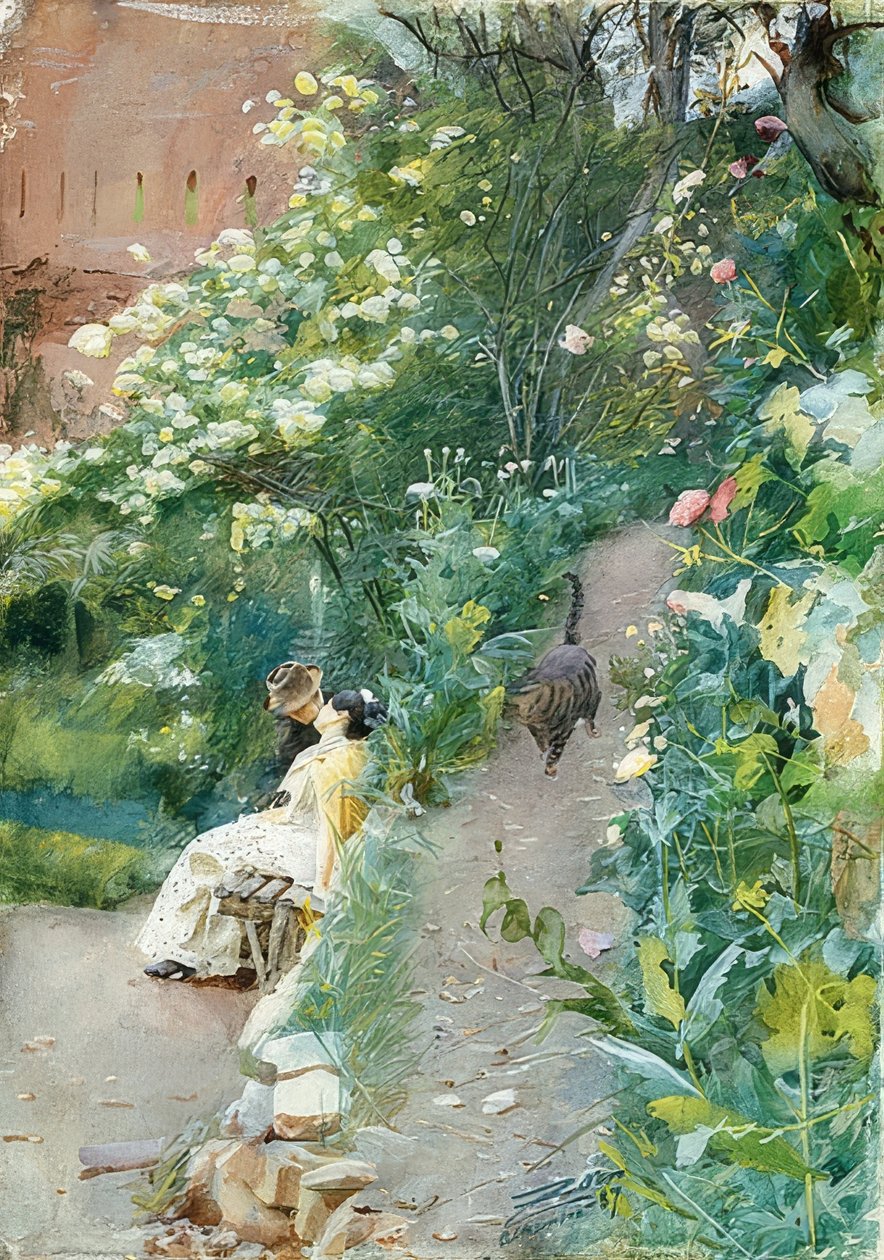 I hagen til Alhambra. 1887 av Anders Leonard Zorn