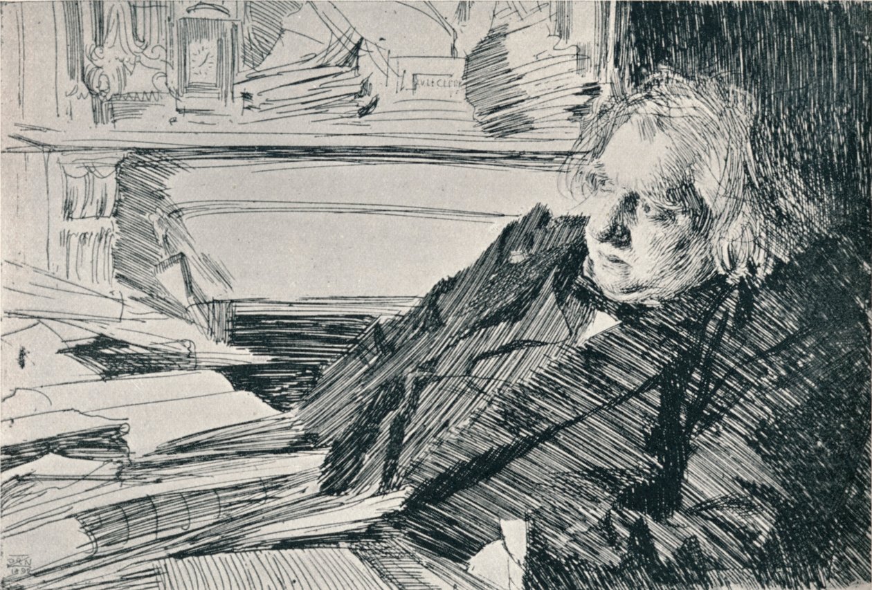 Joseph Ernest Renan 1823-1892, 1892, 1898 av Anders Leonard Zorn