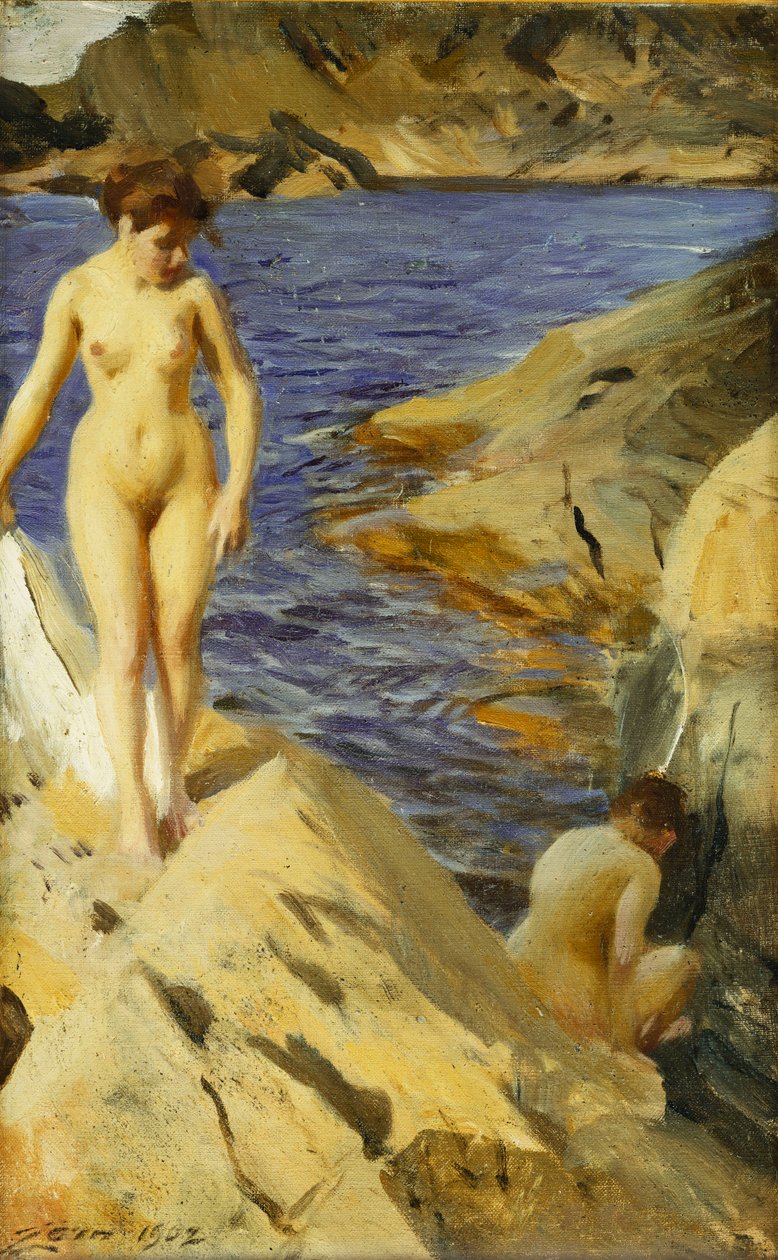 nakenbilder; Natt, 1902 av Anders Leonard Zorn