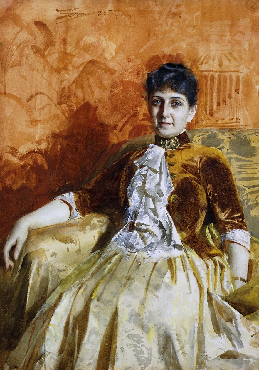 Portrett av Lisen Lamm, 1885 av Anders Leonard Zorn