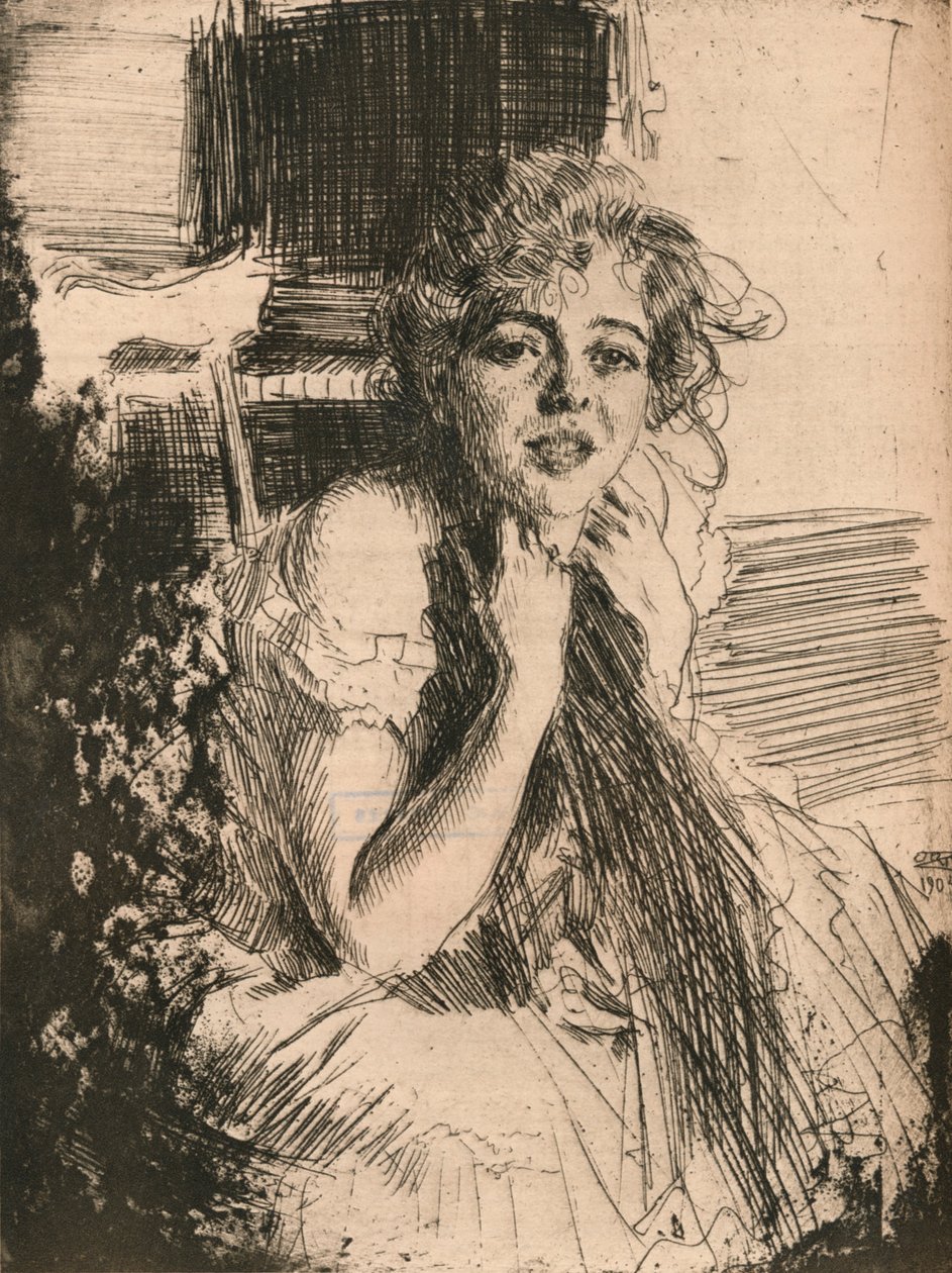 Portrett av frøken Emma Rassmussen, 1904, 1906 av Anders Leonard Zorn