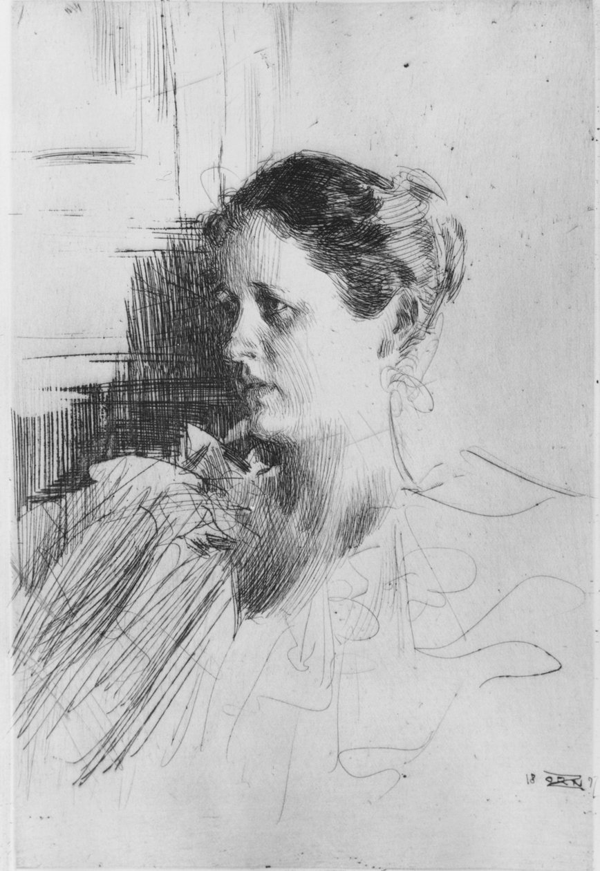 Portrett av fru Charles Nagel av Anders Leonard Zorn