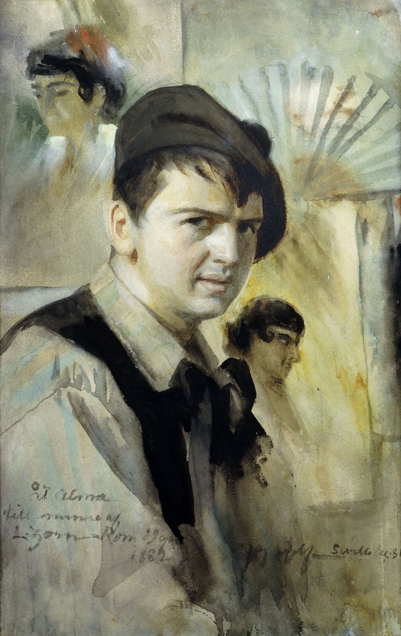 Portrett av kunstneren, 1881 av Anders Leonard Zorn