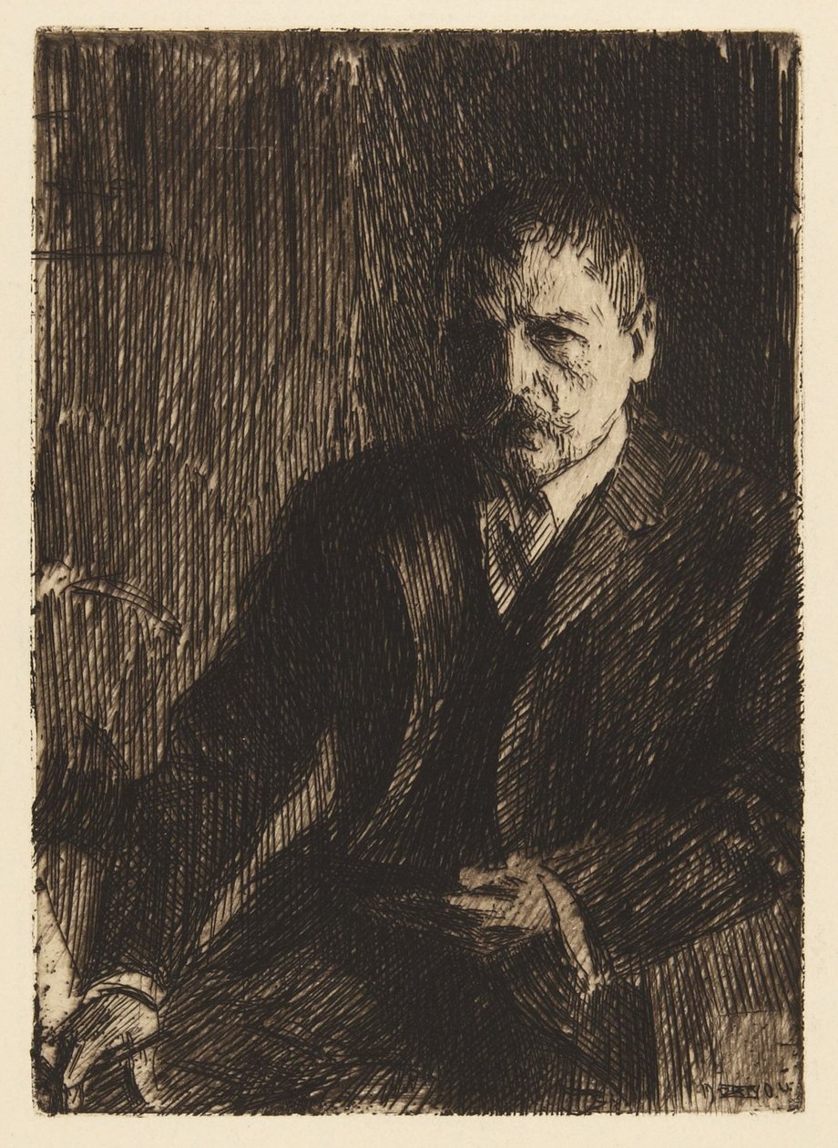 Selvportrett II, 1904 av Anders Leonard Zorn