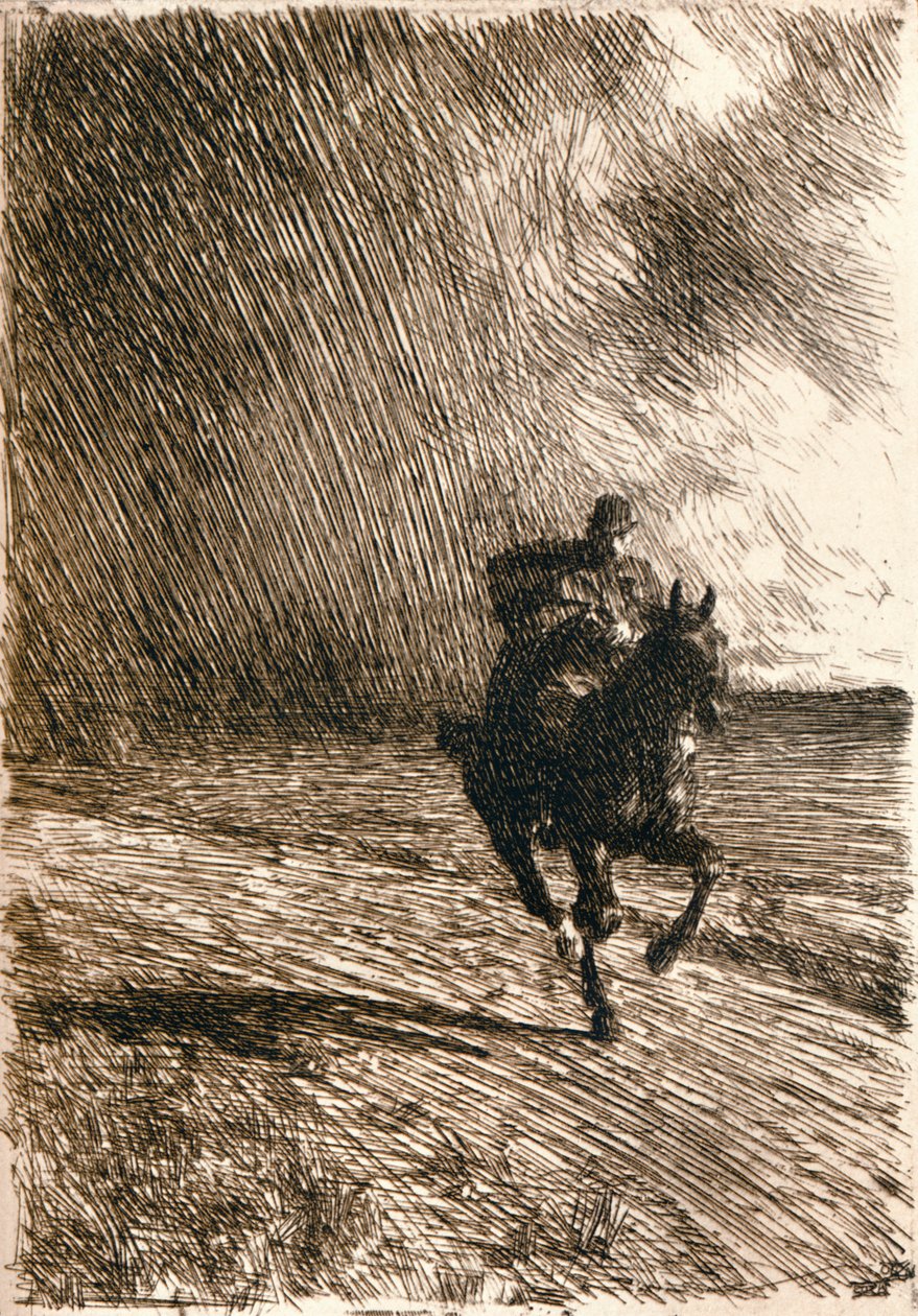 Stormen, 1891 av Anders Leonard Zorn
