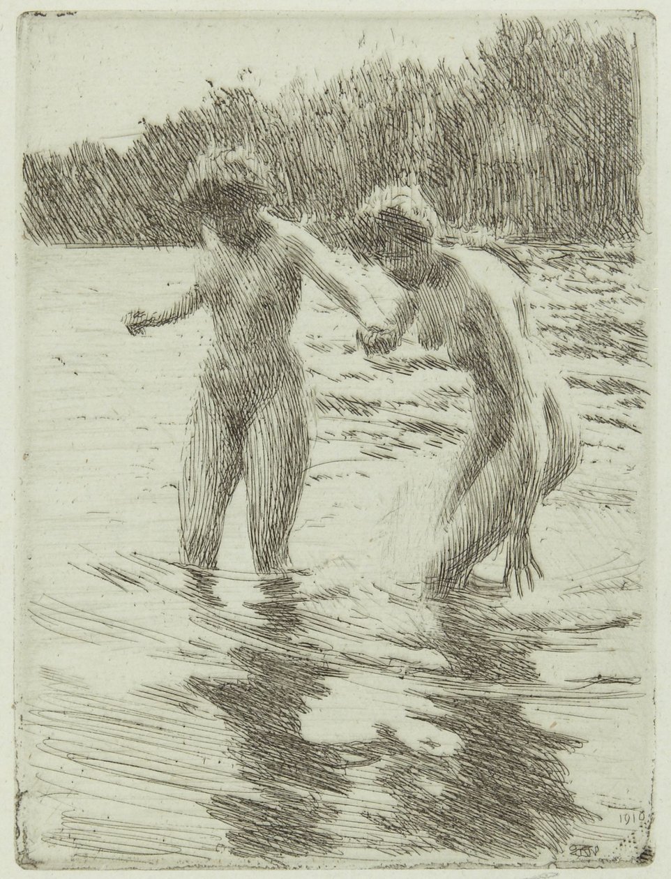 To badende kvinner av Anders Leonard Zorn