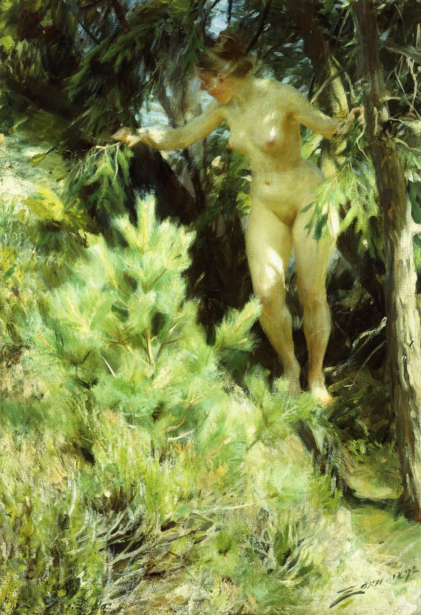Wood-Sprite, 1892 av Anders Leonard Zorn