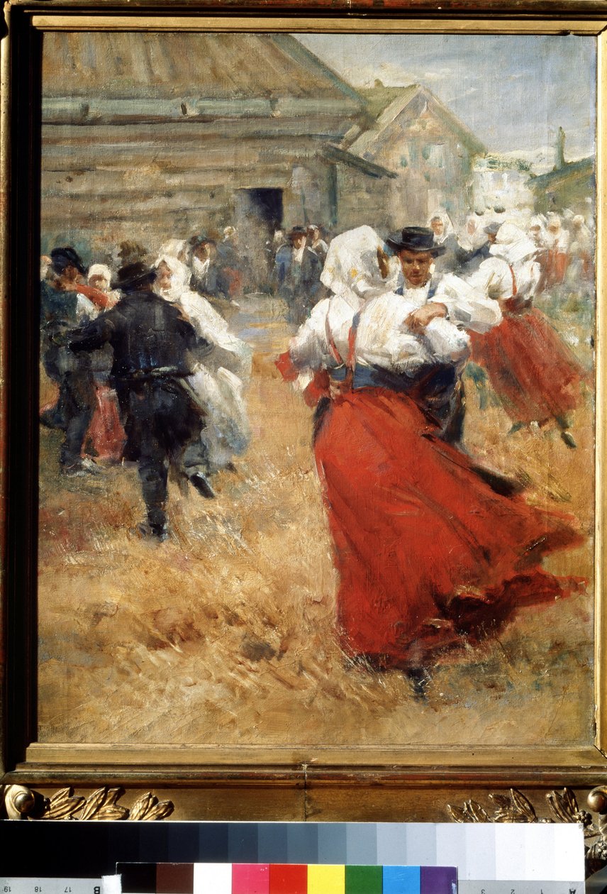 ""landsfeiring (Landsfeiring) Bondepar som danser på en landsbyfestival. Maleri av Anders Leonard Zorn (1860-1920) Pushkin Museum of Fine Arts, Moskva av Anders Leonard Zorn
