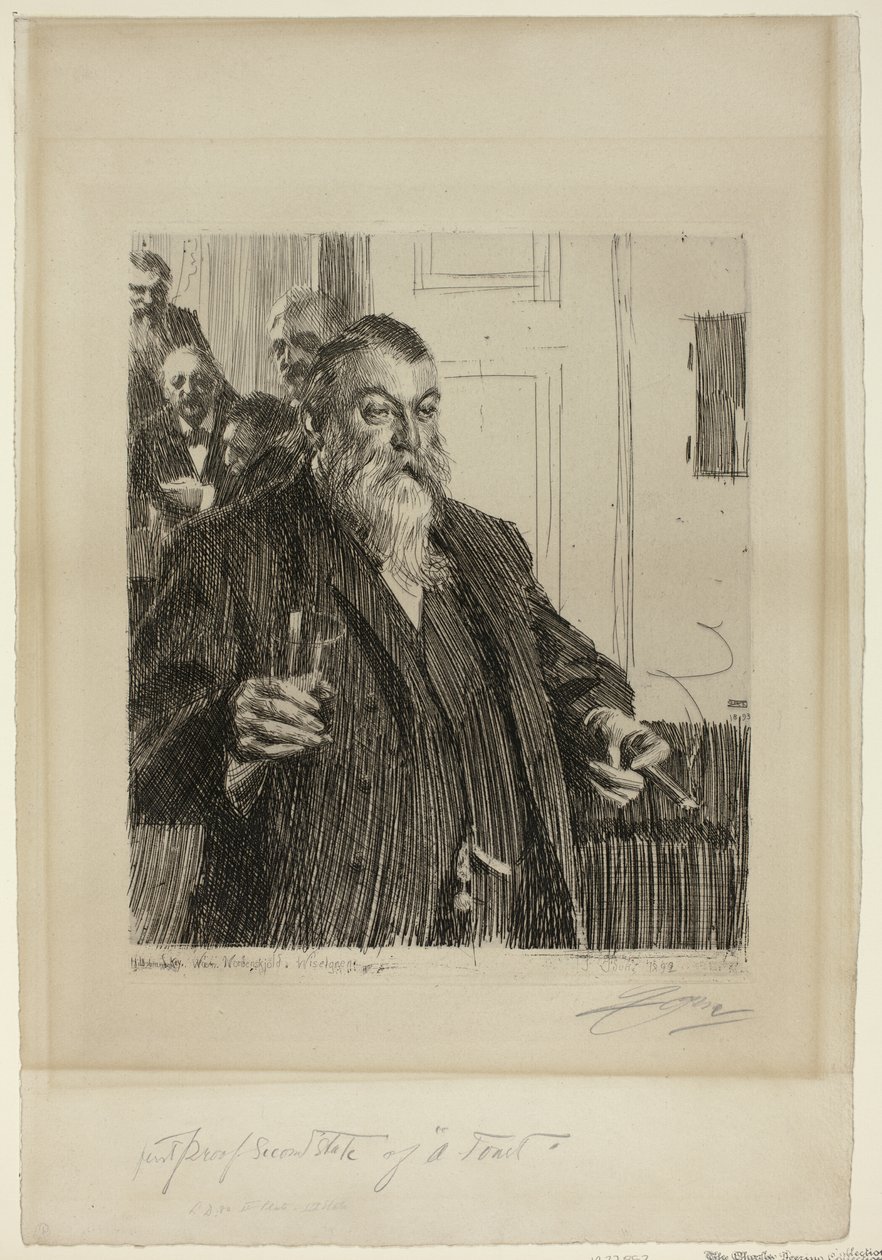 Toast II av Anders Leonard Zorn