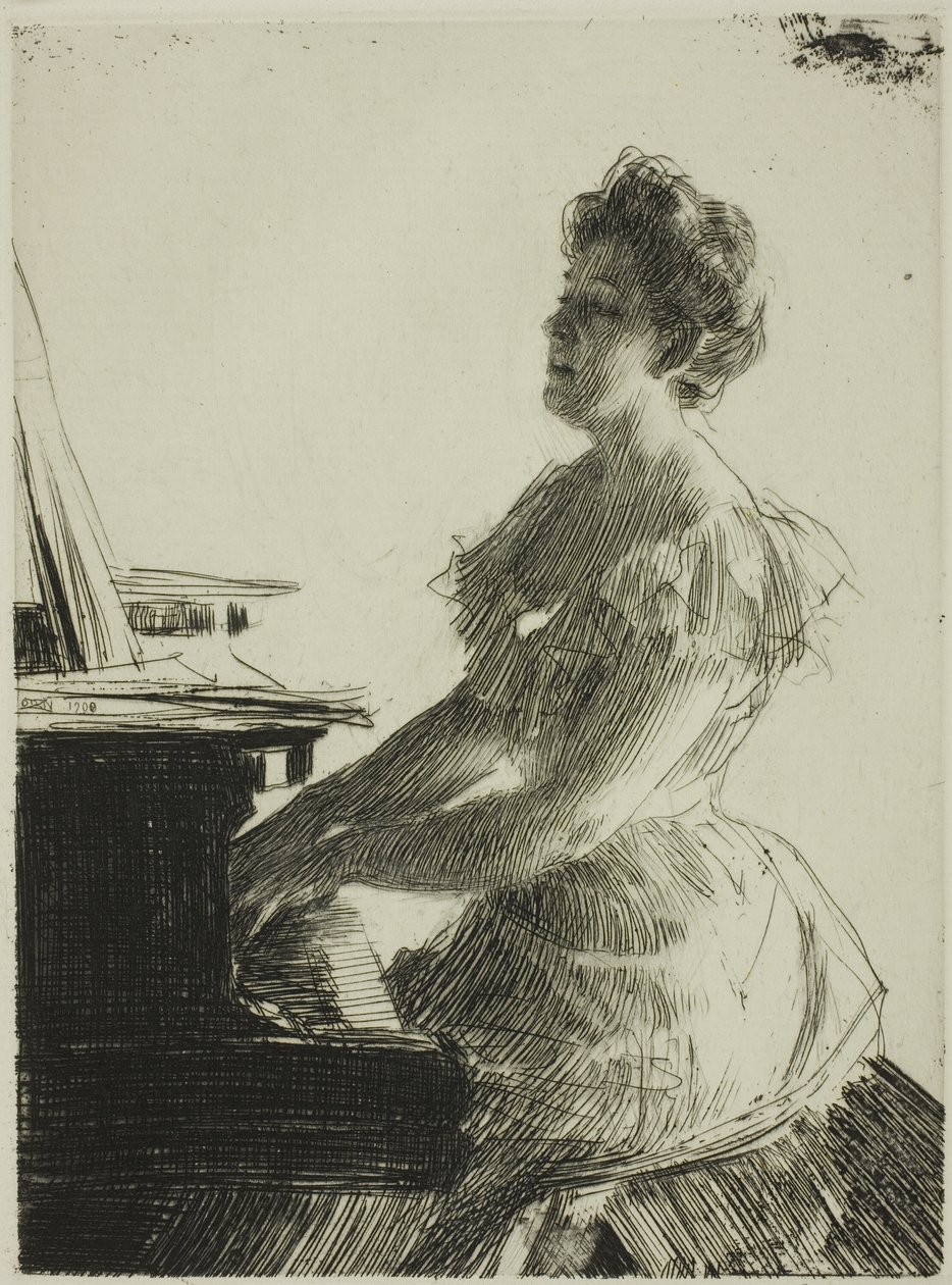 Ved pianoet av Anders Leonard Zorn
