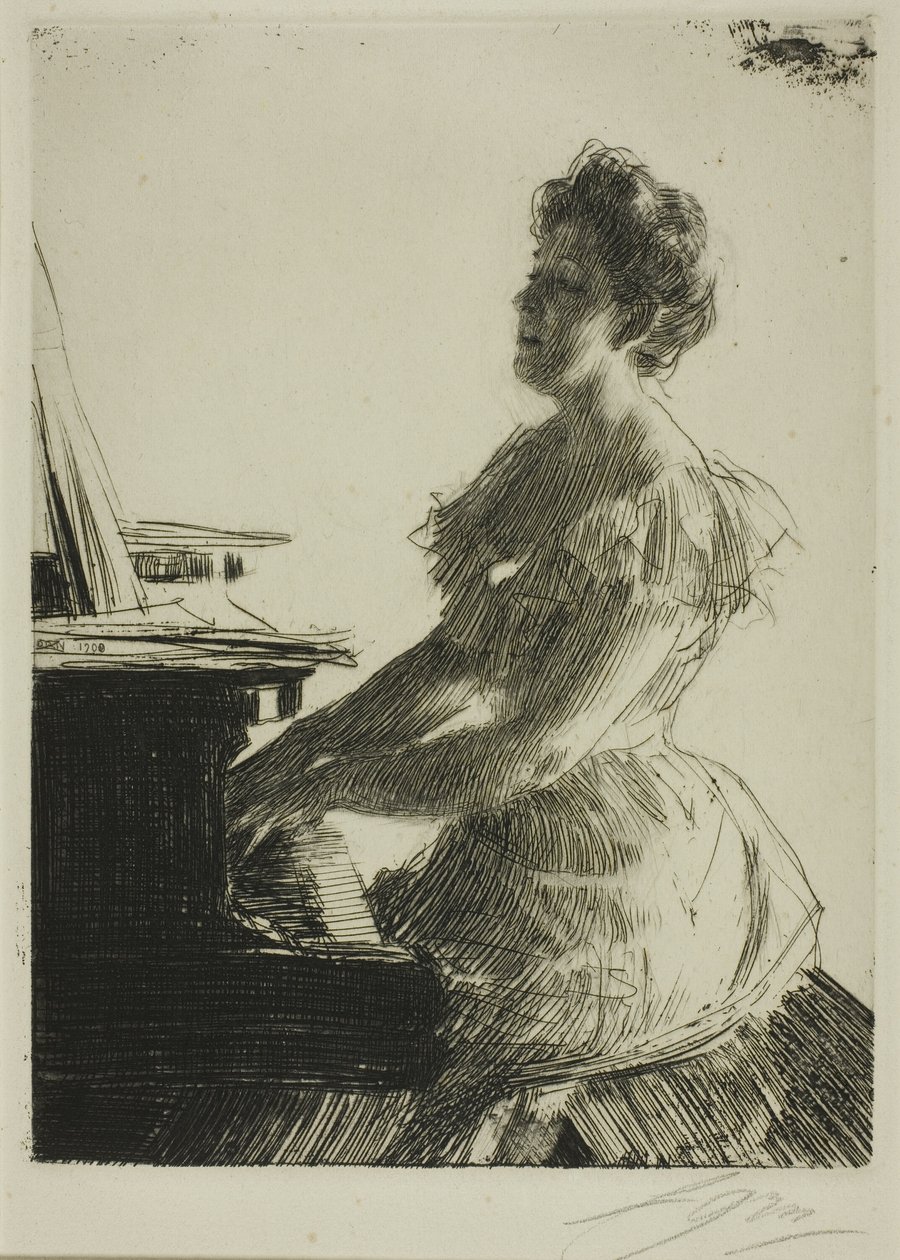 Ved pianoet av Anders Leonard Zorn