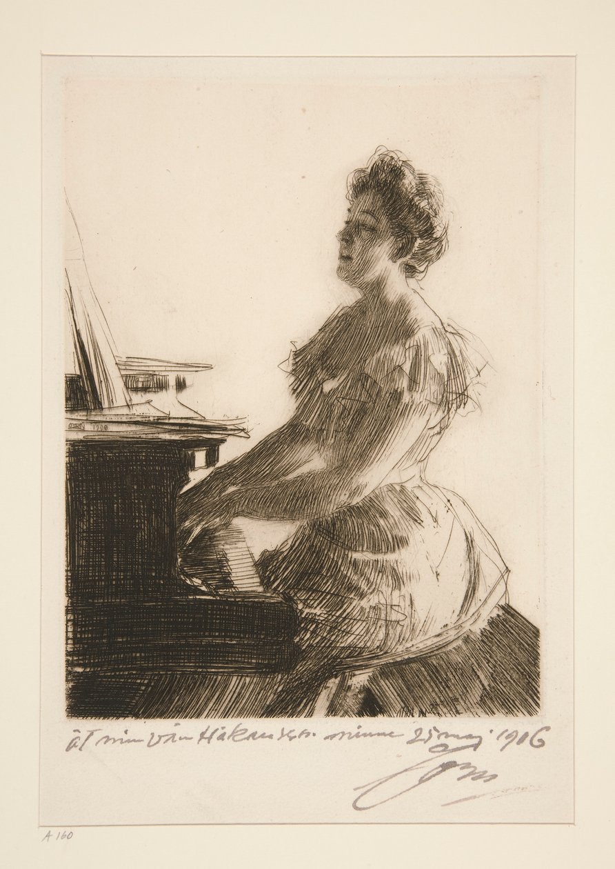 Ved pianoet av Anders Leonard Zorn