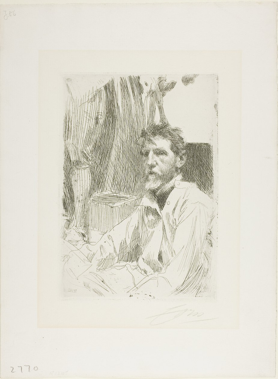 August Saint Gaudens I av Anders Leonard Zorn