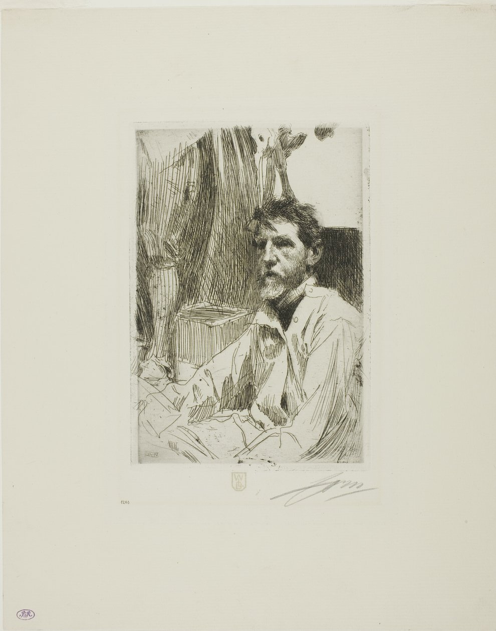 August Saint Gaudens I av Anders Leonard Zorn
