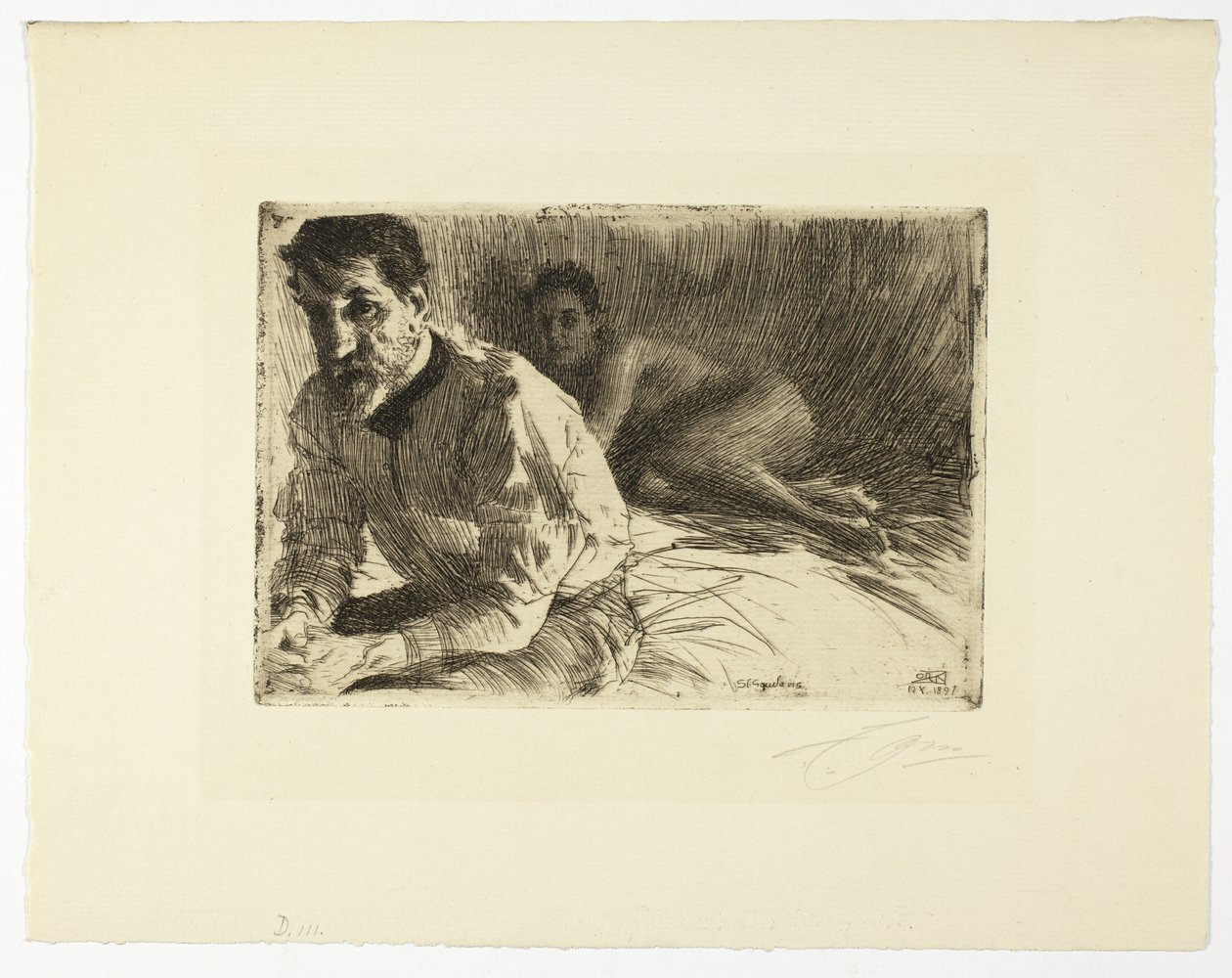 Augustus Saint Gaudens II (Saint Gaudens og hans modell) av Anders Leonard Zorn
