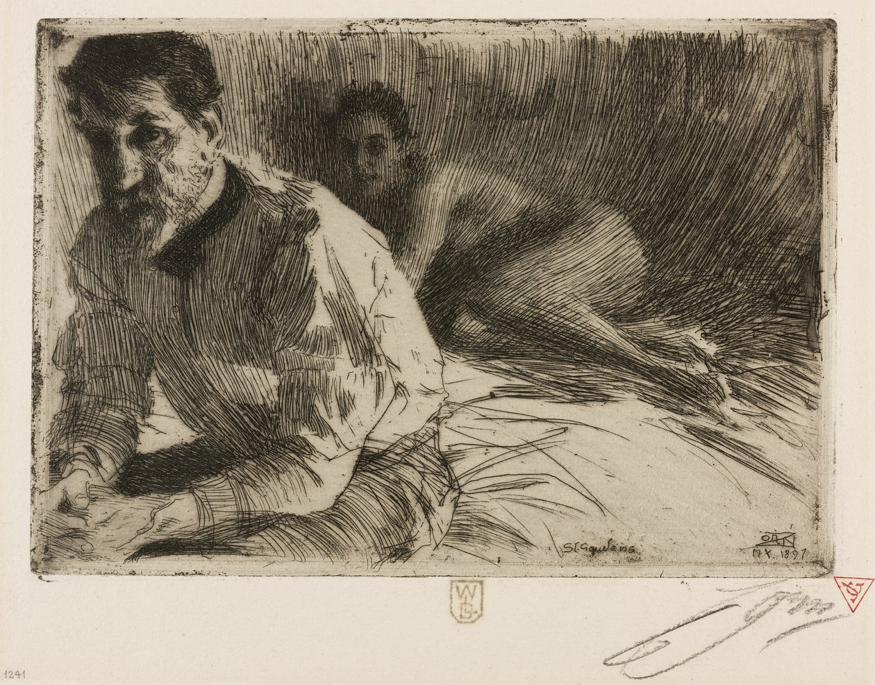 Augustus Saint Gaudens II (Saint Gaudens og hans modell) av Anders Leonard Zorn