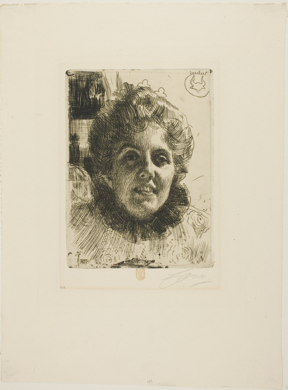 Aurore (fru Aurore Klintberg, født Oxenstierna, leder) av Anders Leonard Zorn
