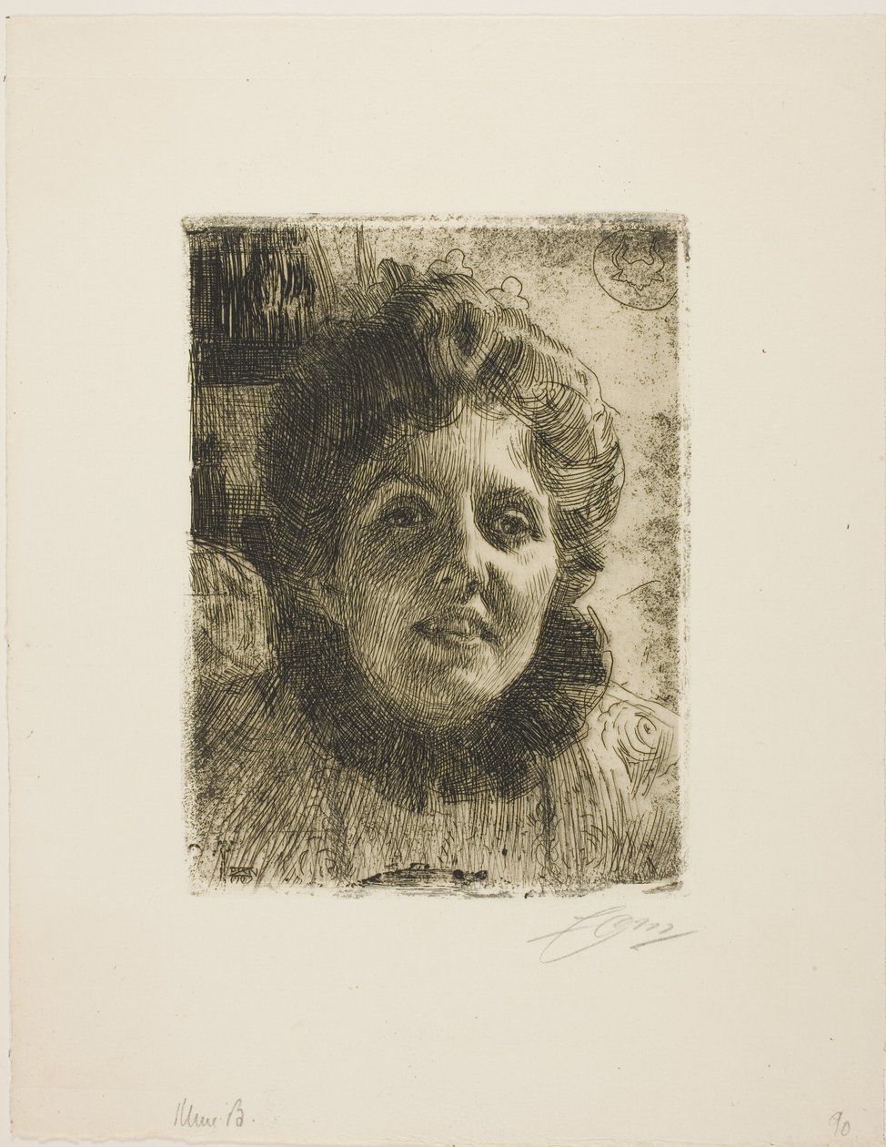 Aurore (fru Aurore Klintberg, født Oxenstierna, leder) av Anders Zorn