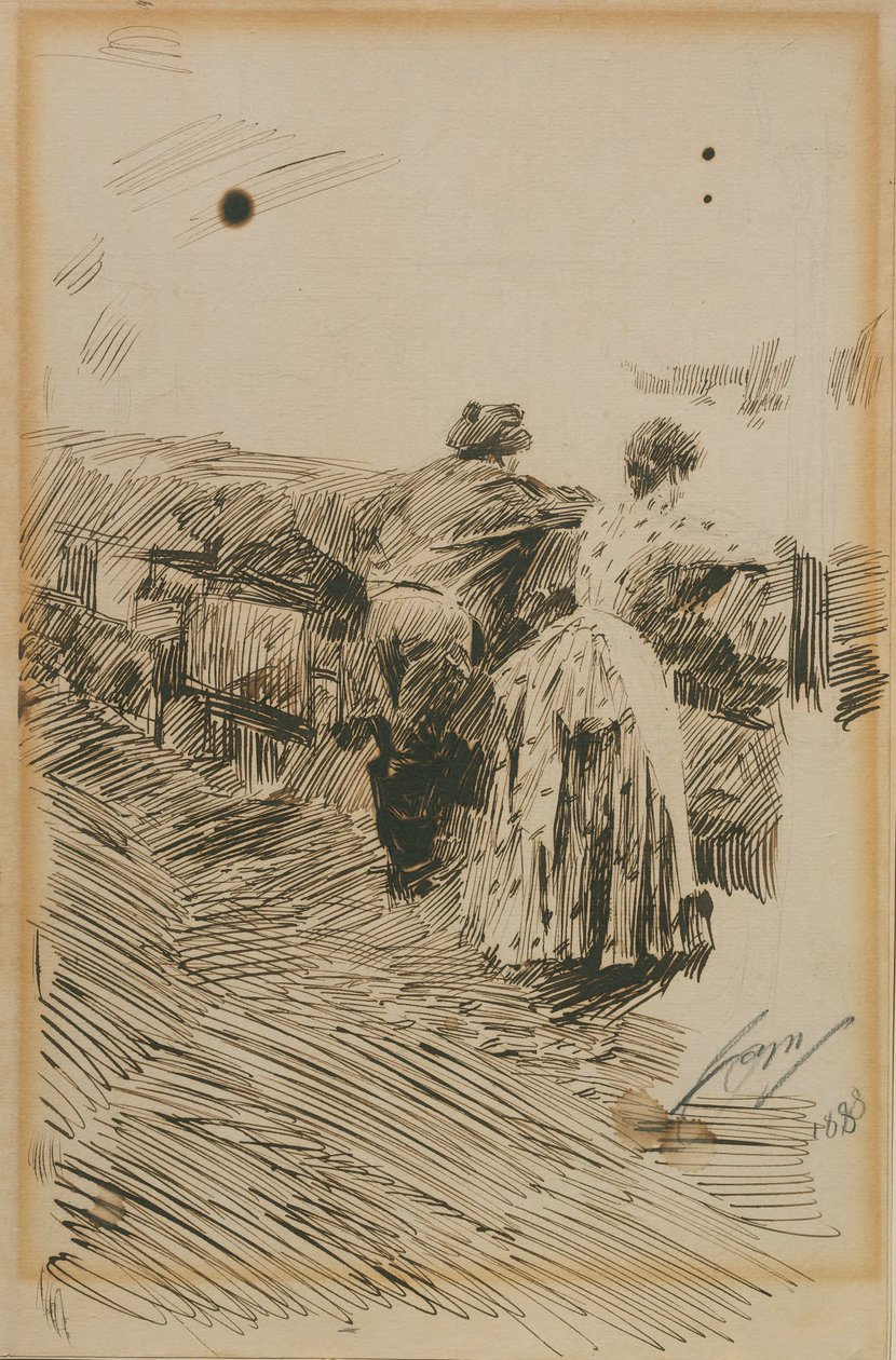 Fiskere i St Ives av Anders Zorn
