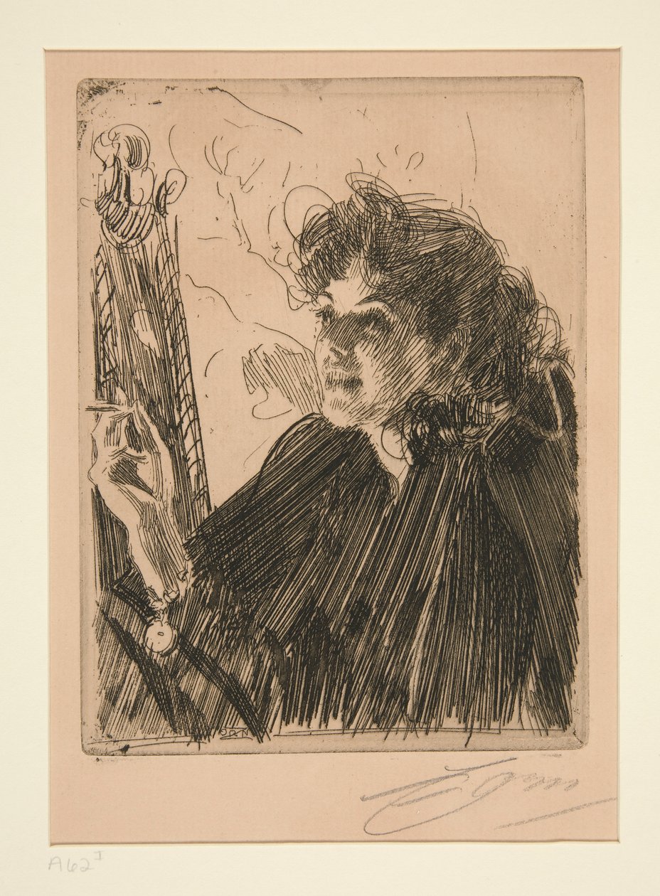 Jente med en sigarett II av Anders Leonard Zorn