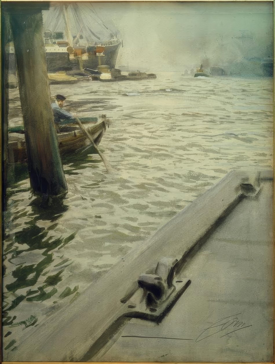 I havnen i Hamburg av Anders Leonard Zorn