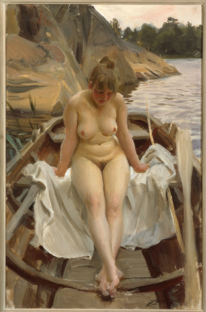 I Werners Ruderboot av Anders Leonard Zorn