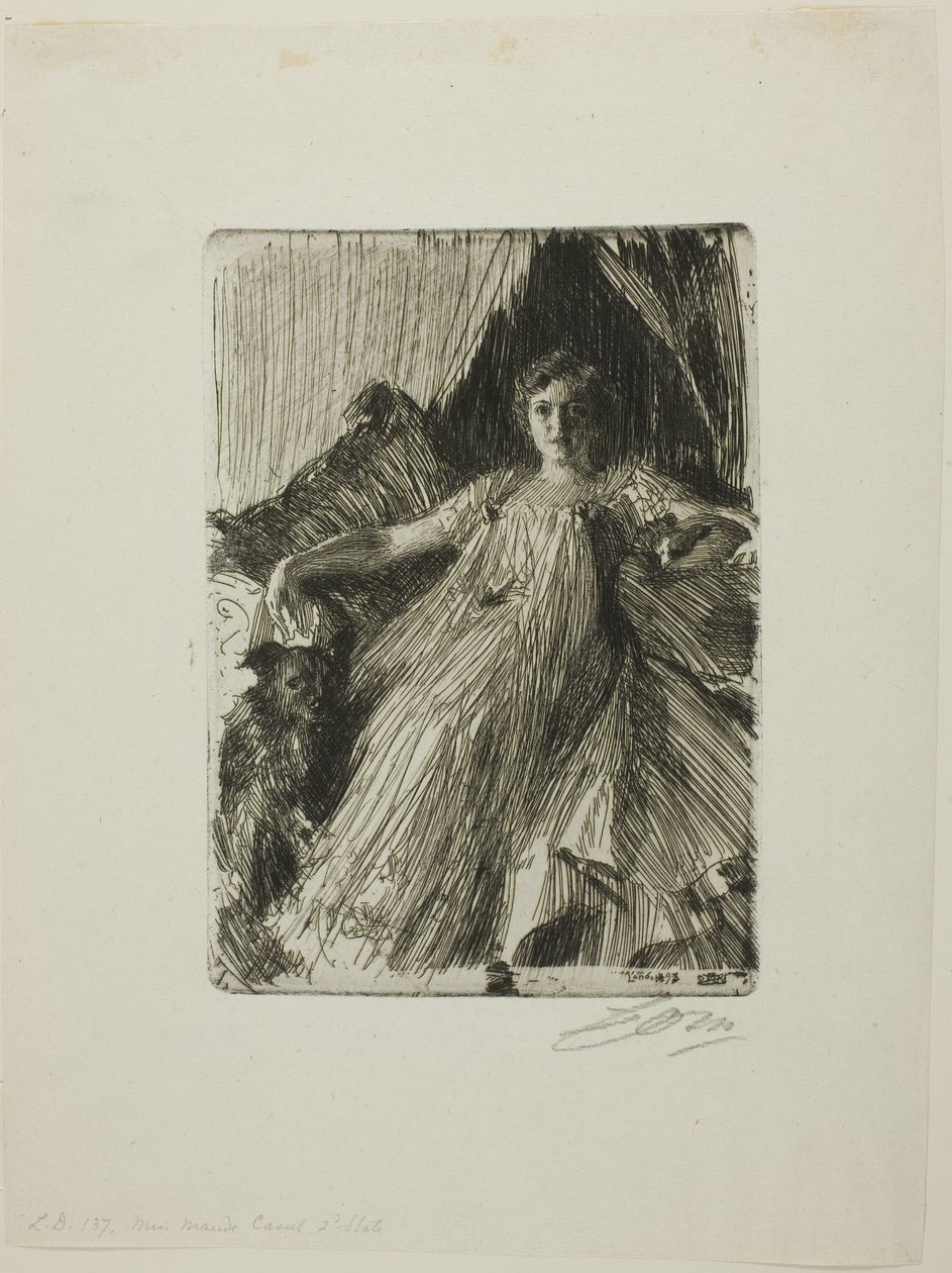 Maud Cassel (Mrs. Ashley) av Anders Leonard Zorn