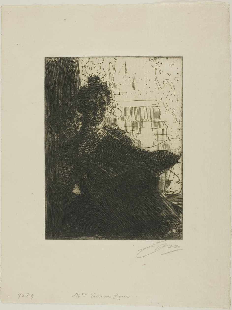 Fru Emma Zorn av Anders Leonard Zorn
