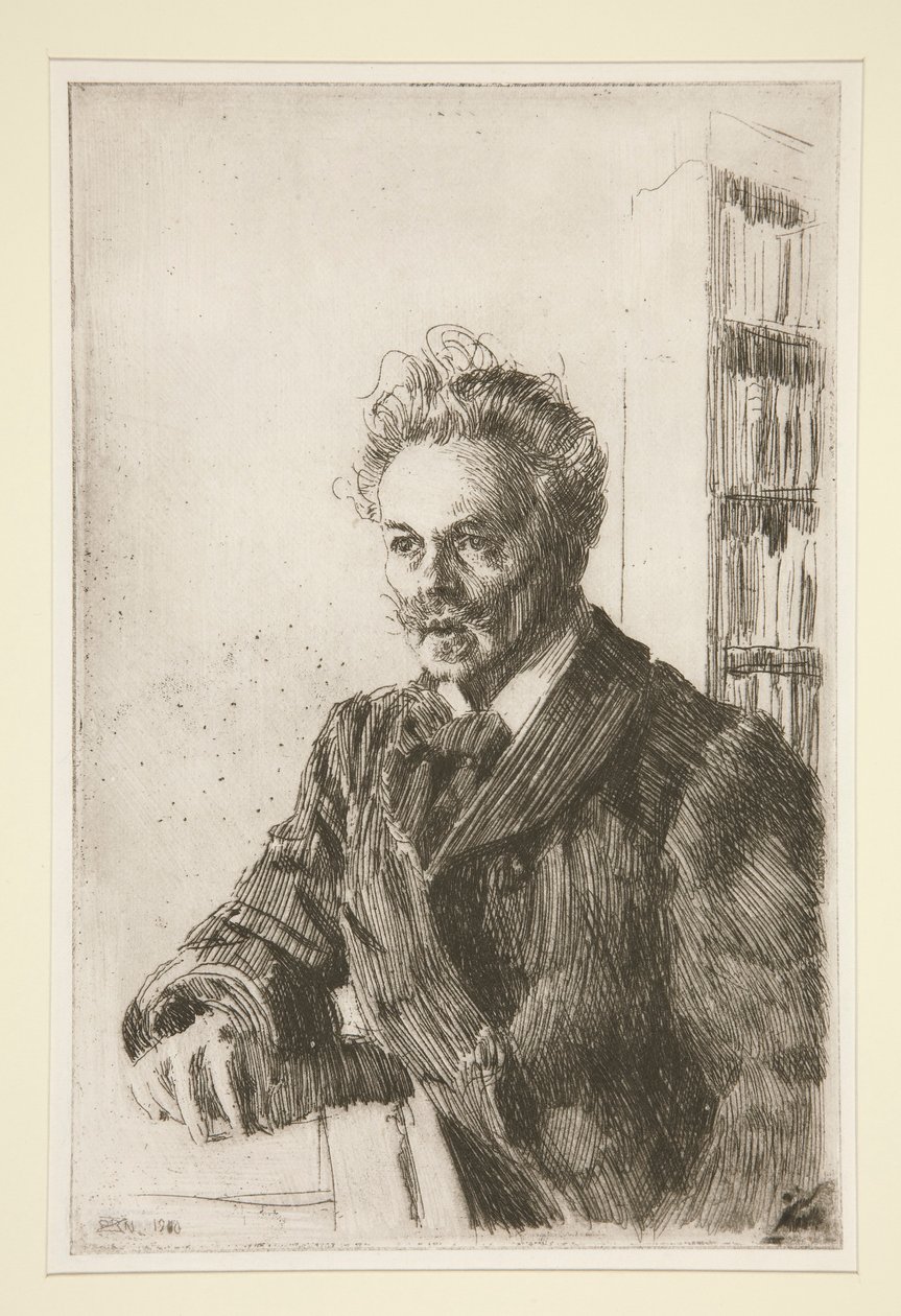 Portrett av August Strindberg av Anders Leonard Zorn