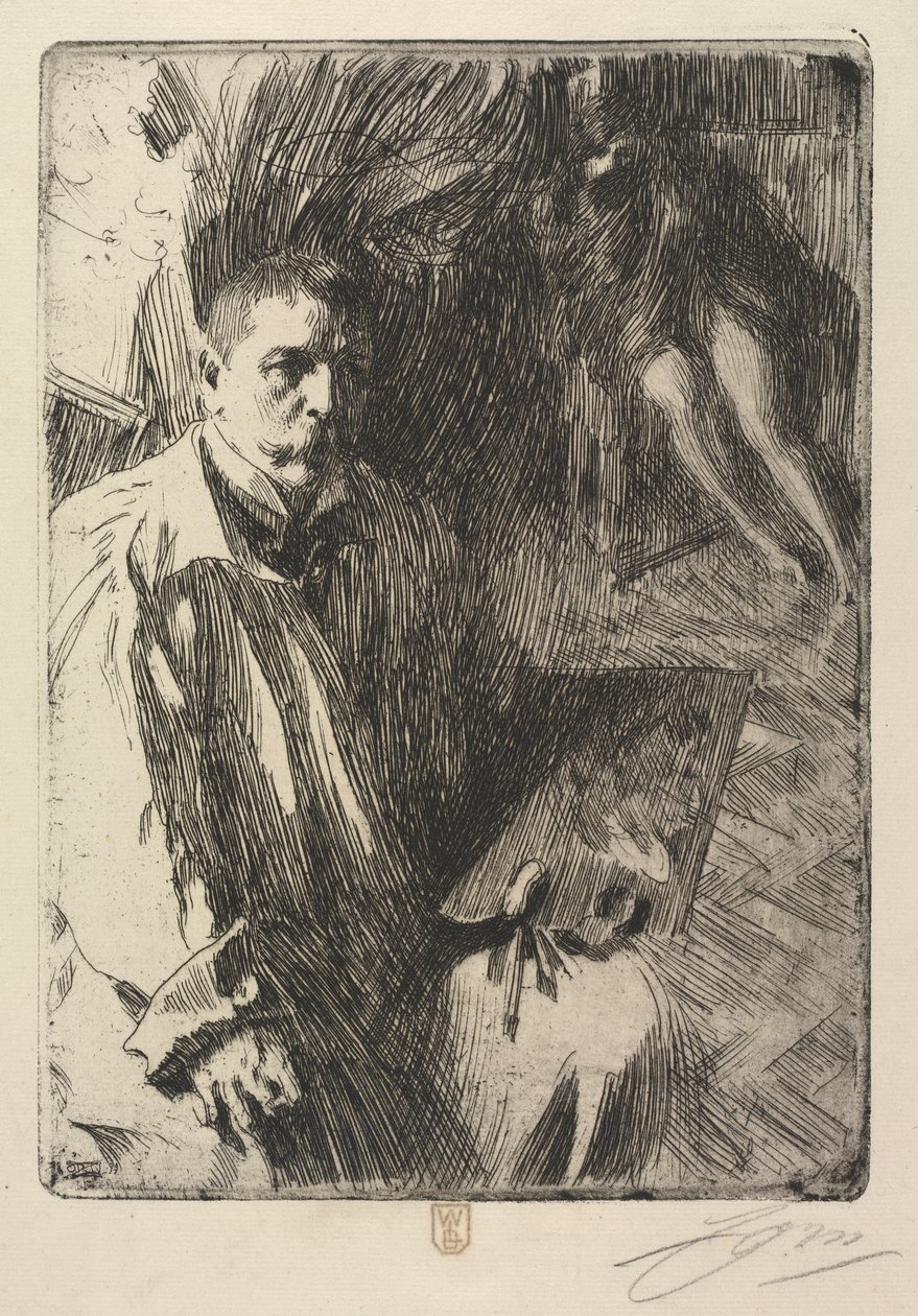 Portrett av kunstneren og hans modell av Anders Leonard Zorn