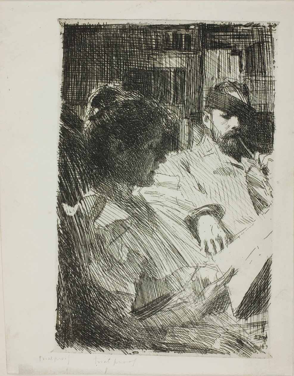 Reading (Mr. og Mrs. Ch. Deering) av Anders Zorn