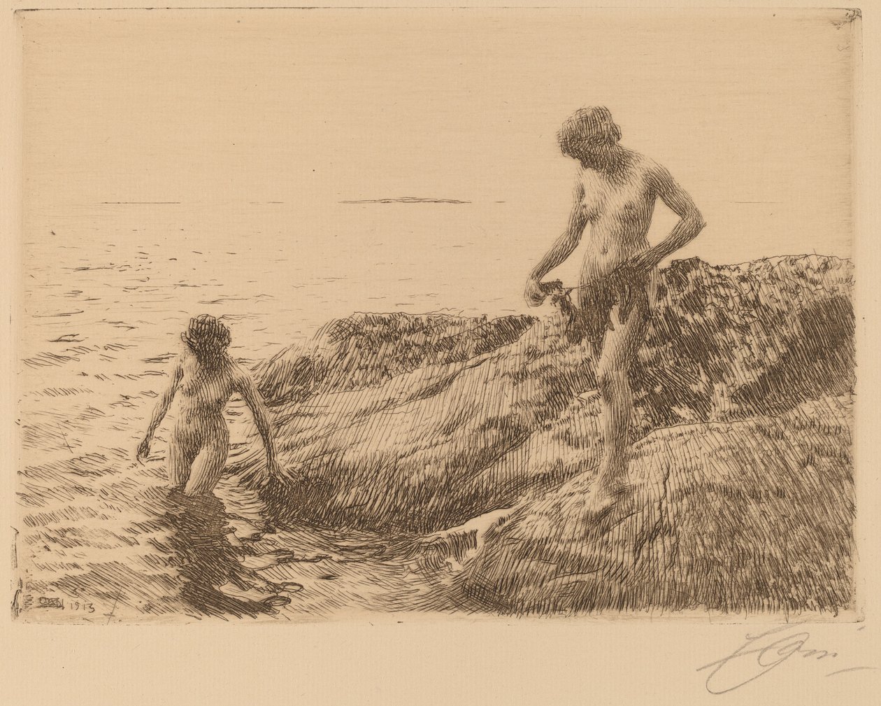 Seaward Skerries av Anders Leonard Zorn